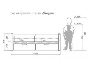 Кровать-тахта Svogen с ящиками и бортиком бежевый-белый в Трёхгорном - tryohgornyj.magazinmebel.ru | фото - изображение 3