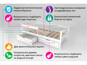 Кровать-тахта Svogen с ящиками и бортиком бежевый-белый в Трёхгорном - tryohgornyj.magazinmebel.ru | фото - изображение 4