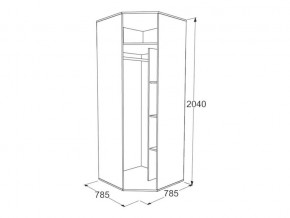 Шкаф угловой Омега 18 в Трёхгорном - tryohgornyj.magazinmebel.ru | фото - изображение 2