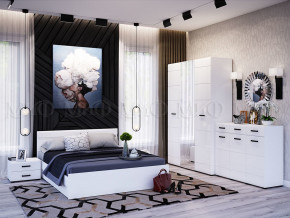 Спальня Нэнси New МДФ Белый глянец холодный, Белый в Трёхгорном - tryohgornyj.magazinmebel.ru | фото - изображение 1
