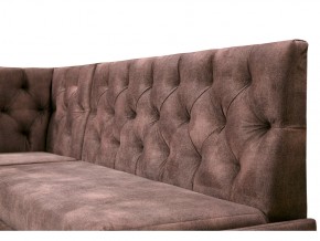 Угловой диван Призма со стяжкми коричневый со спальным местом в Трёхгорном - tryohgornyj.magazinmebel.ru | фото - изображение 2