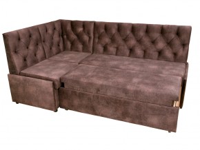 Угловой диван Призма со стяжкми коричневый со спальным местом в Трёхгорном - tryohgornyj.magazinmebel.ru | фото - изображение 4